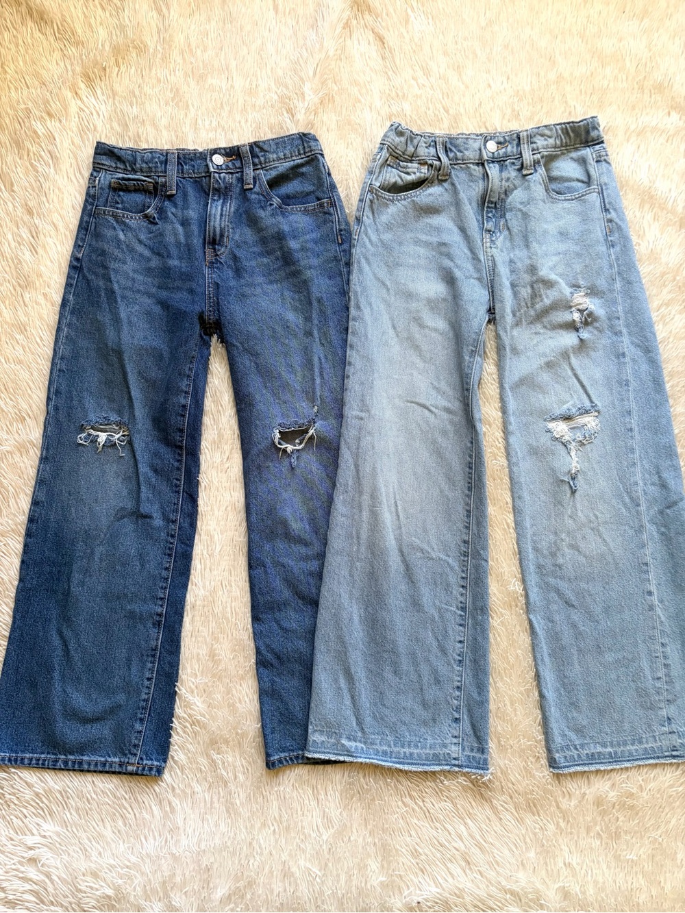 2 Pairs Old Navy Wide Leg Jeans Bundle/Lot Girls Size 12